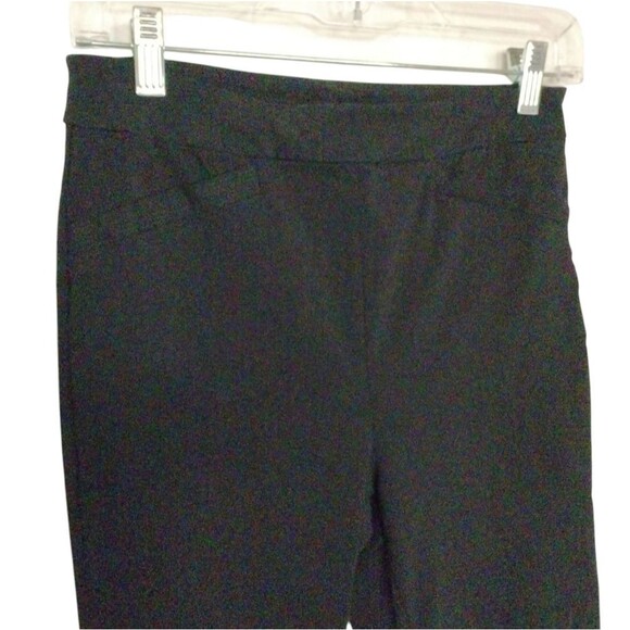 Ellen Tracy Black Capri Pants size Meduim Slit Hem Inseam 20.5 inches - Picture 9 of 16